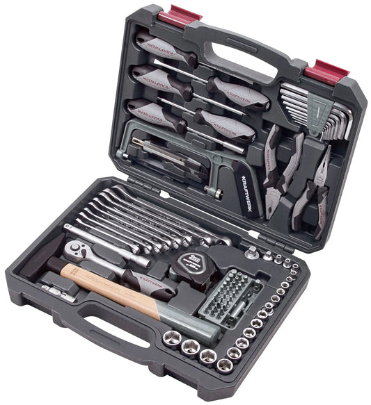 STECKSCHLÜSSELKOFFER, BASIC, 1/4"+3/8", 96-TLG. KRAFTWERK