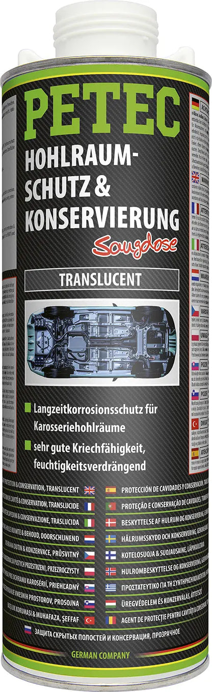 Saugdose - Hohlraumschutz & -Konservierung translucent - 1000ml PETEC