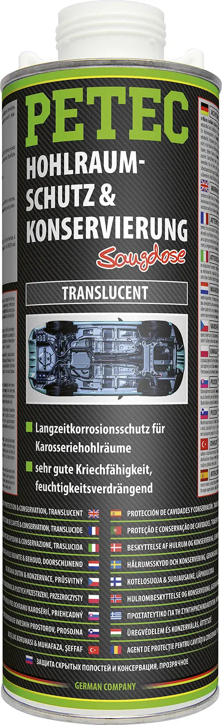 Saugdose - Hohlraumschutz & -Konservierung translucent - 1000ml PETEC