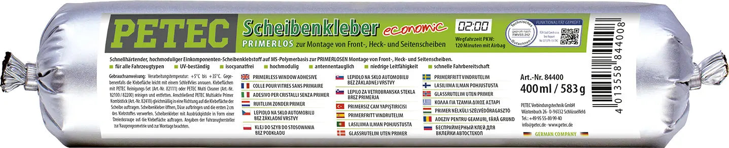 Scheibenkleber economic - 400 ml Schlauchbeutel PETEC