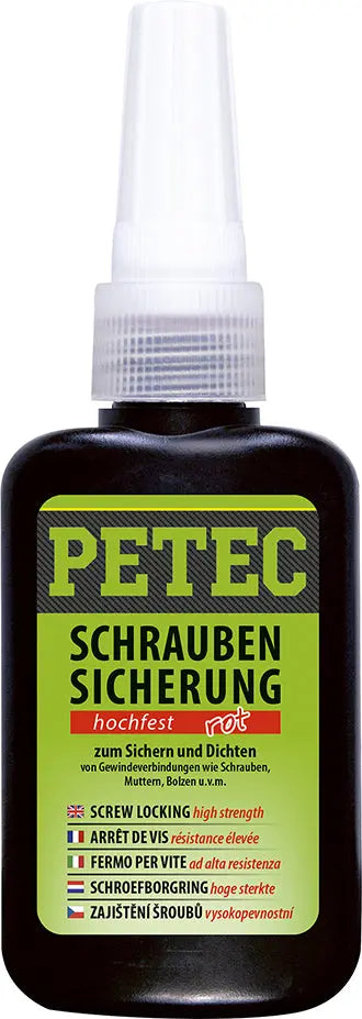 Schraubensicherung hochfest rot - 50 g Flasche PETEC