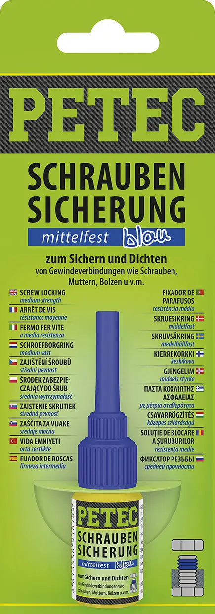 Schraubensicherung mittelfest blau - 5 g SB-Karte PETEC