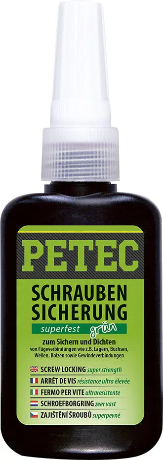 Schraubensicherung superfest grün - 50 g Flasche PETEC