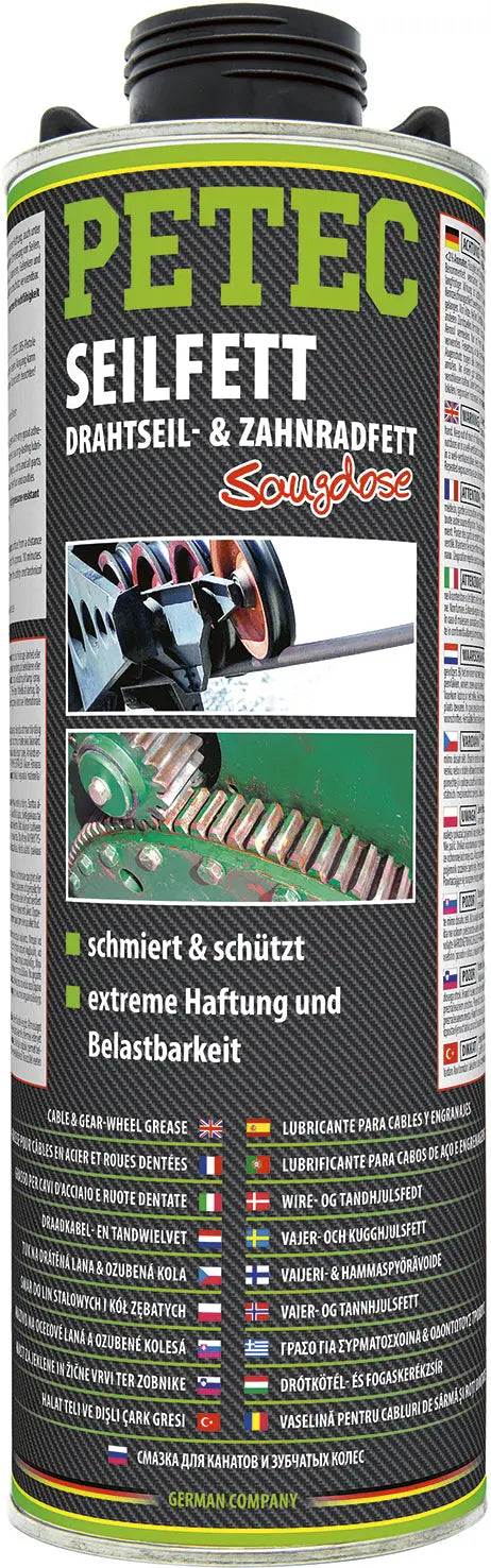 Seilfett, Drahtseil- & Zahnradfett Saugdose - 1000ml PETEC