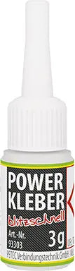 Sekundenklebstoff - POWER KLEBER blitzschnell - 3 g Flasche PETEC