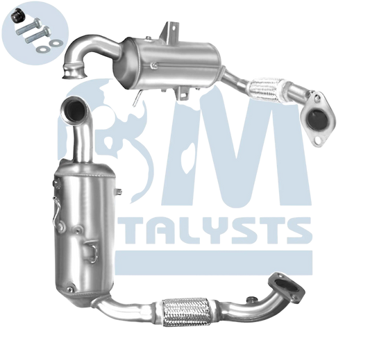 SiC DPF Dieselpartikelfilter Diesel Kat Homologiert E-Prüfzeichen bis EURO 5 E-Prüfzeichen für FORD FOCUS 1.6L Mk.3 TDCi ECOnetic NGDA;... BM CATALYSTS