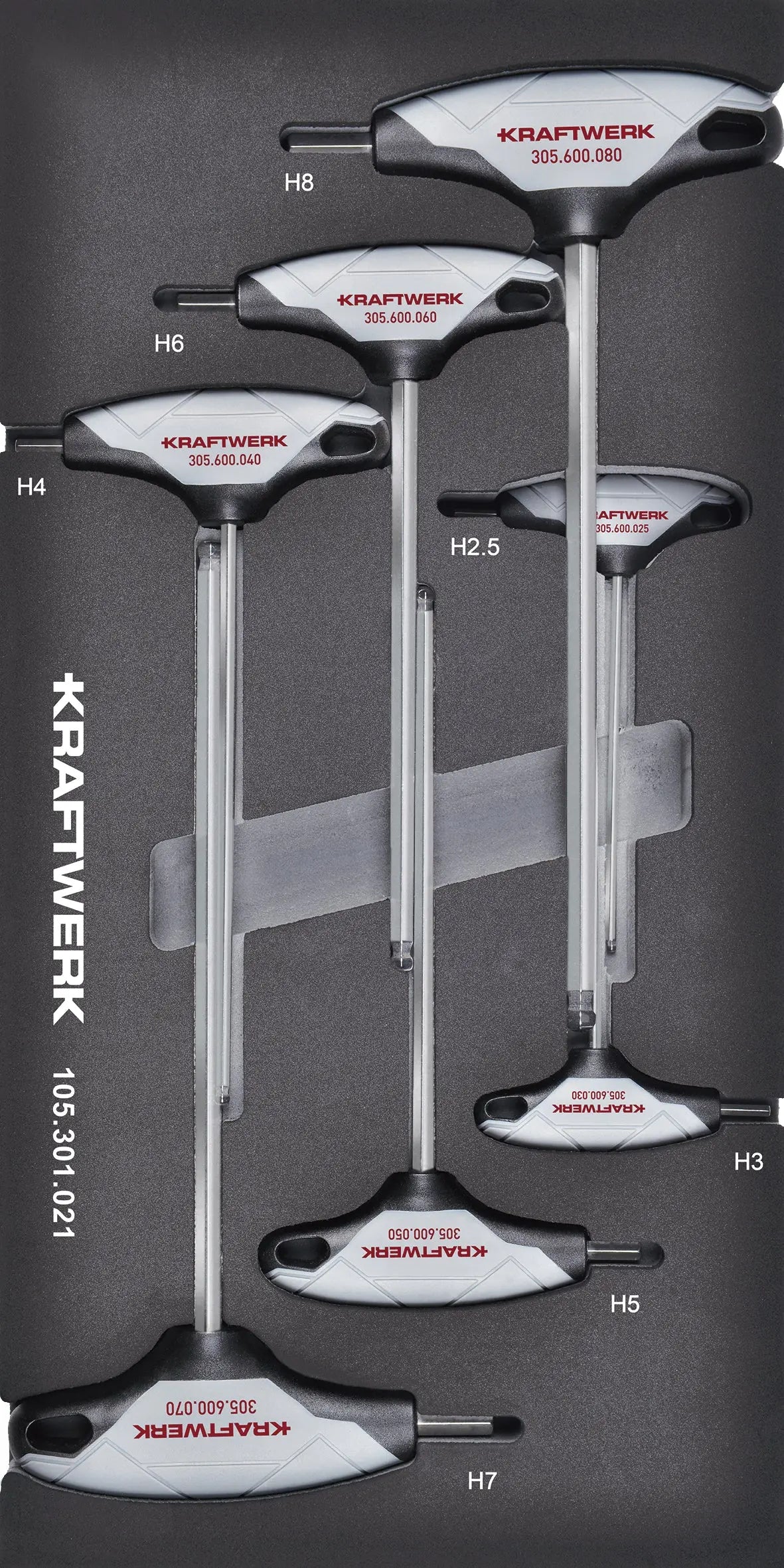 T-GRIFF INNENSECHSKANT KUGELKOPF 7-TLG. 20X40 EINLAGE KRAFTWERK BASIC LINE