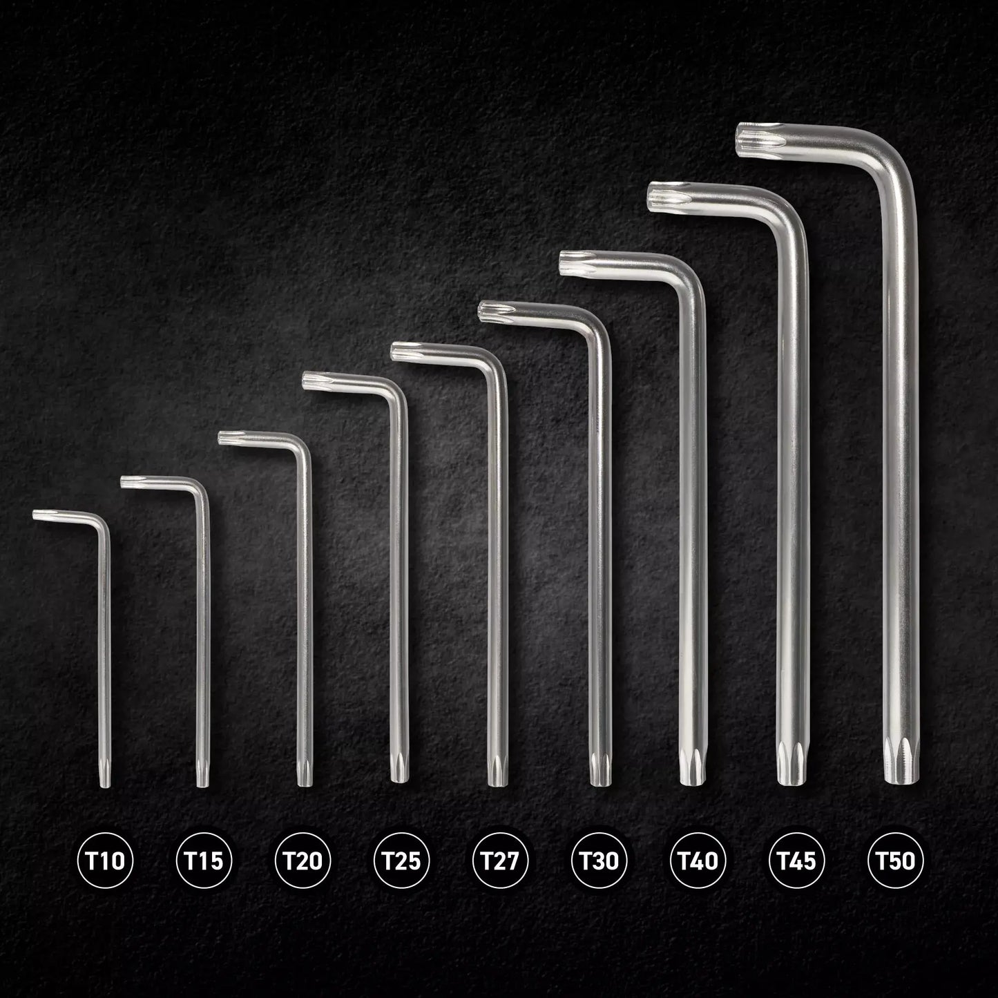 MJW  Satz doppelseitiger Inbusschlüssel TORX T10/T15/T20/T25/T27/T30/T40/T45/T50