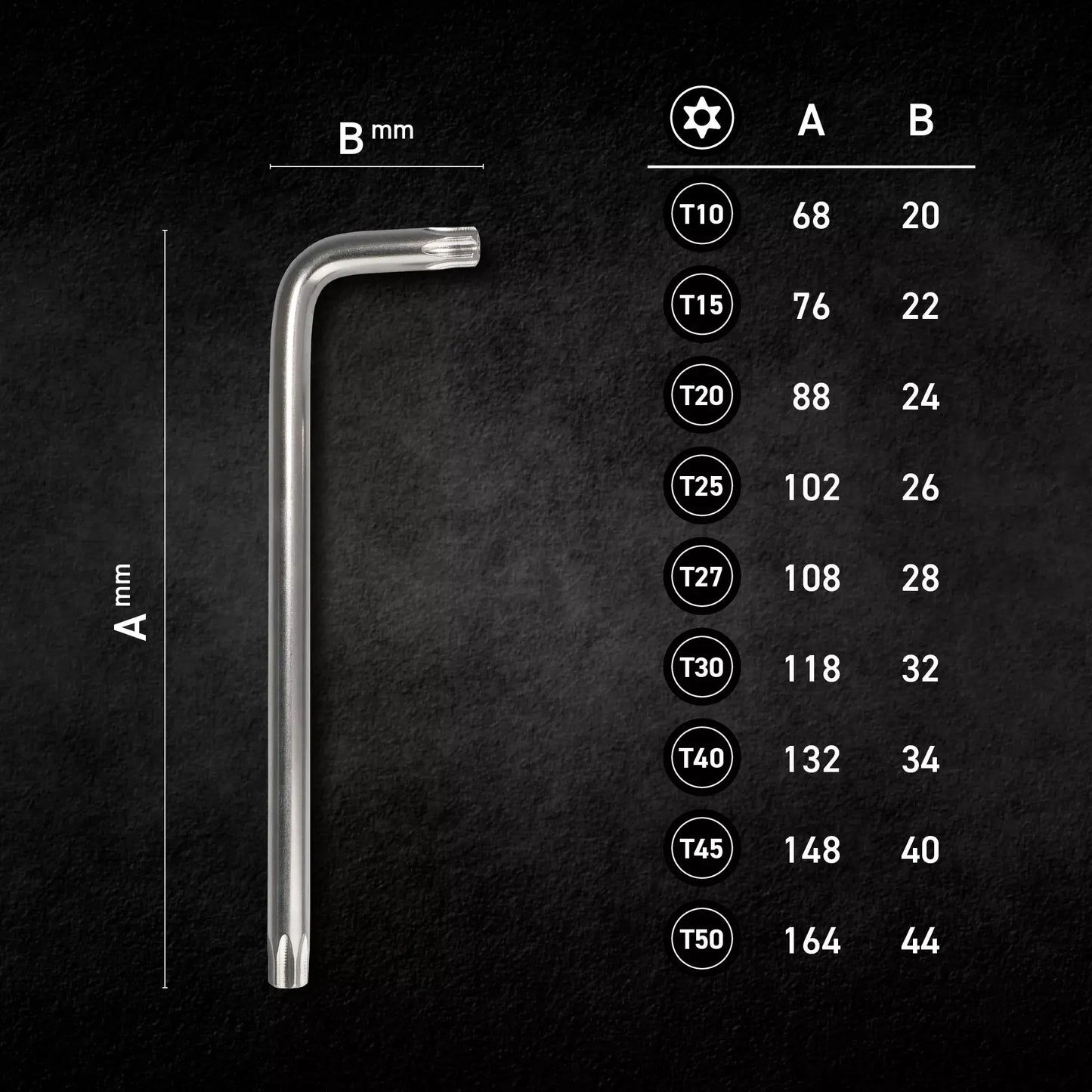 MJW  Satz doppelseitiger Inbusschlüssel TORX T10/T15/T20/T25/T27/T30/T40/T45/T50