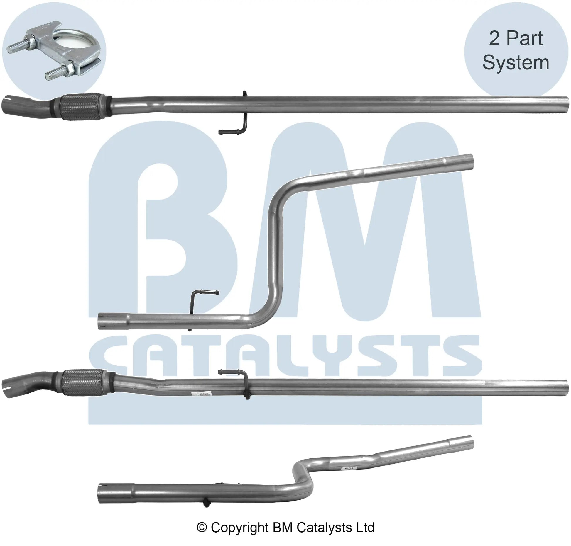 VERBINDUNGSROHR FÜR FIAT DOBLO 1.3L DIESEL | EURO 4 ODER 5 | OEM: 51813793 BM CATALYSTS