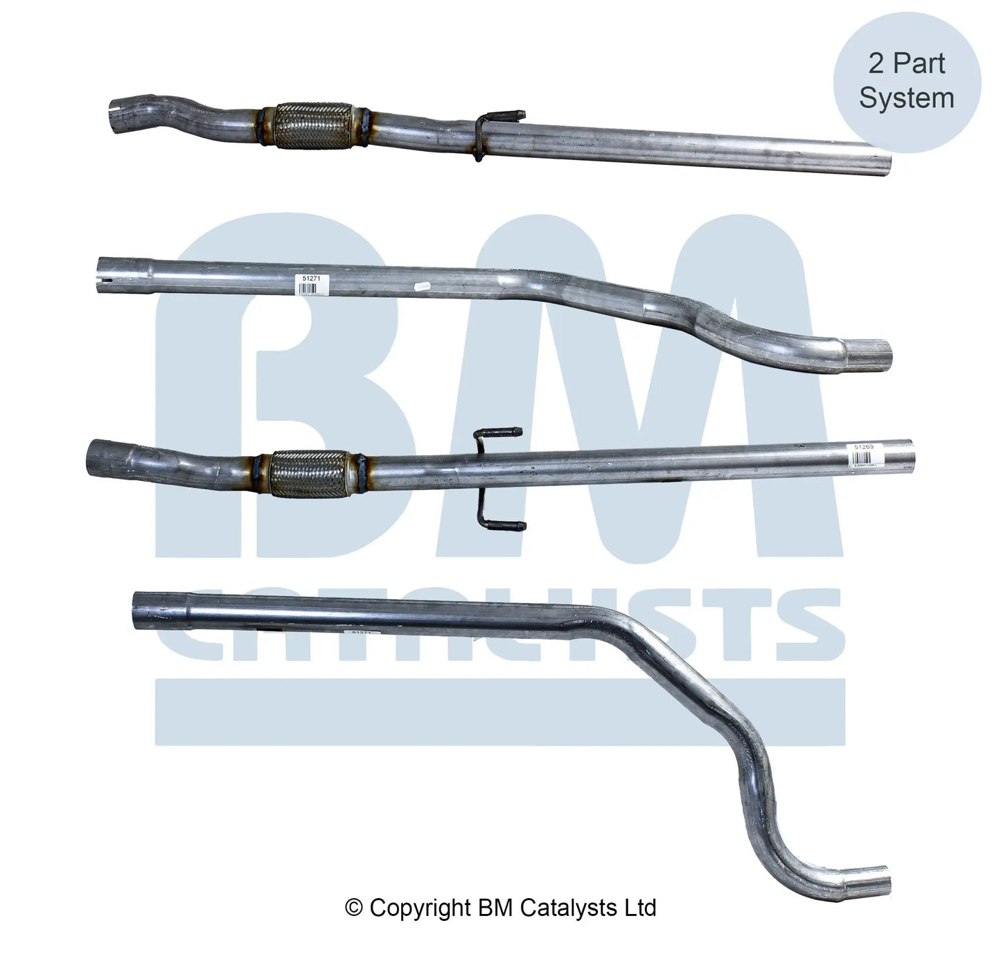 VERBINDUNGSROHR FÜR FIAT GRANDE PUNTO 1.3L DIESEL | EURO 4 ODER 5 | OEM: 51801131 BM CATALYSTS