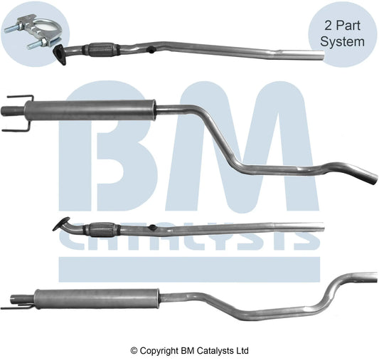 VERBINDUNGSROHR FÜR OPEL MERIVA A 1.4L BENZIN | EURO 4 | OEM: 13107573 BM CATALYSTS