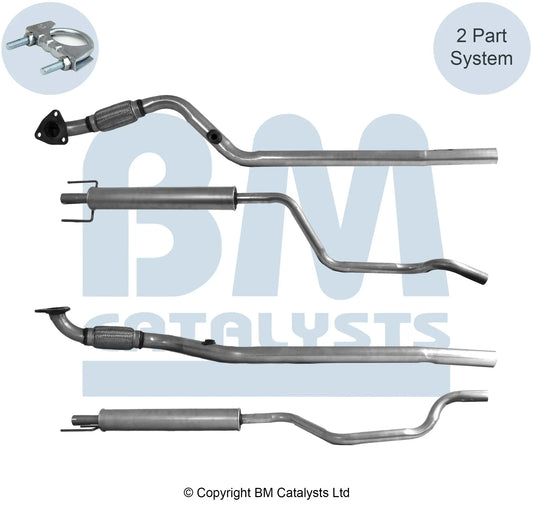 VERBINDUNGSROHR FÜR OPEL MERIVA A 1.6L BENZIN | EURO 3 ODER 4 | OEM: 5852199 BM CATALYSTS