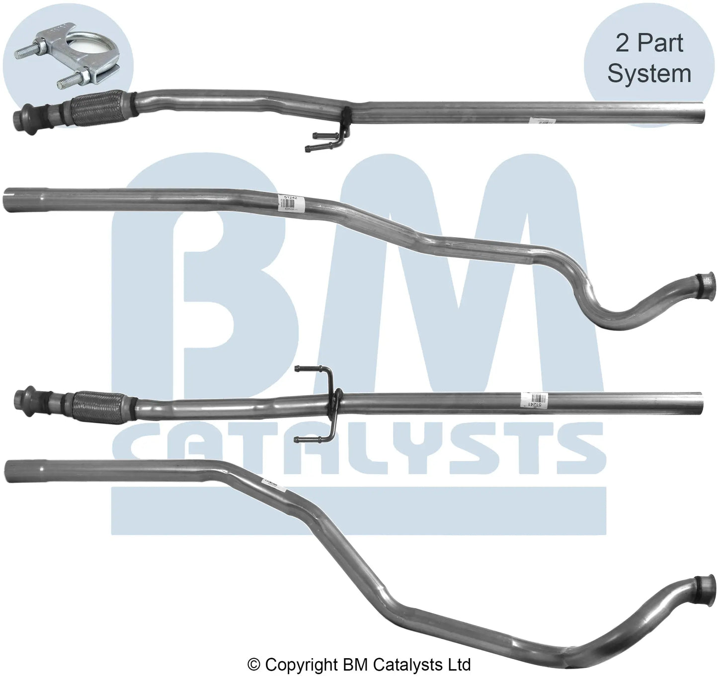 VERBINDUNGSROHR FÜR PEUGEOT 206SW 1.4L DIESEL | EURO 3 ODER 4 | OEM: 1607341080 BM CATALYSTS