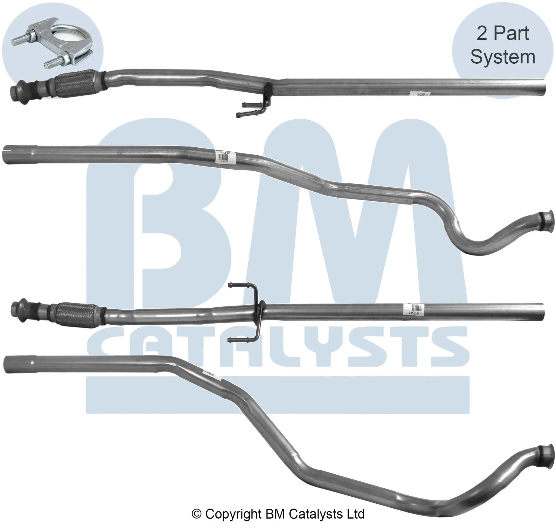 VERBINDUNGSROHR FÜR PEUGEOT 206SW 1.4L DIESEL | EURO 3 ODER 4 | OEM: 1607341080 BM CATALYSTS