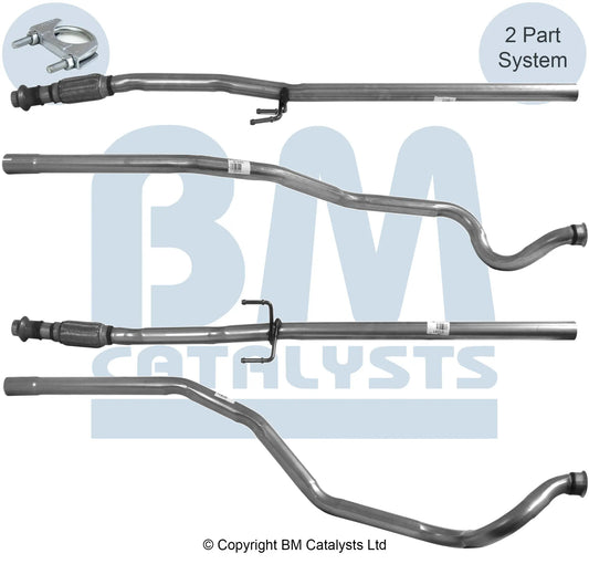 VERBINDUNGSROHR FÜR PEUGEOT 206SW 1.4L DIESEL | EURO 3 ODER 4 | OEM: 1607341080 BM CATALYSTS