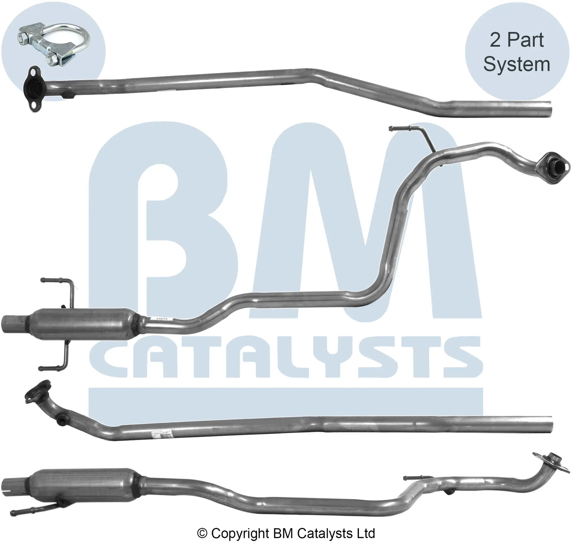 VERBINDUNGSROHR FÜR TOYOTA YARIS 1L BENZIN | EURO 4 | OEM: 1741040110 BM CATALYSTS