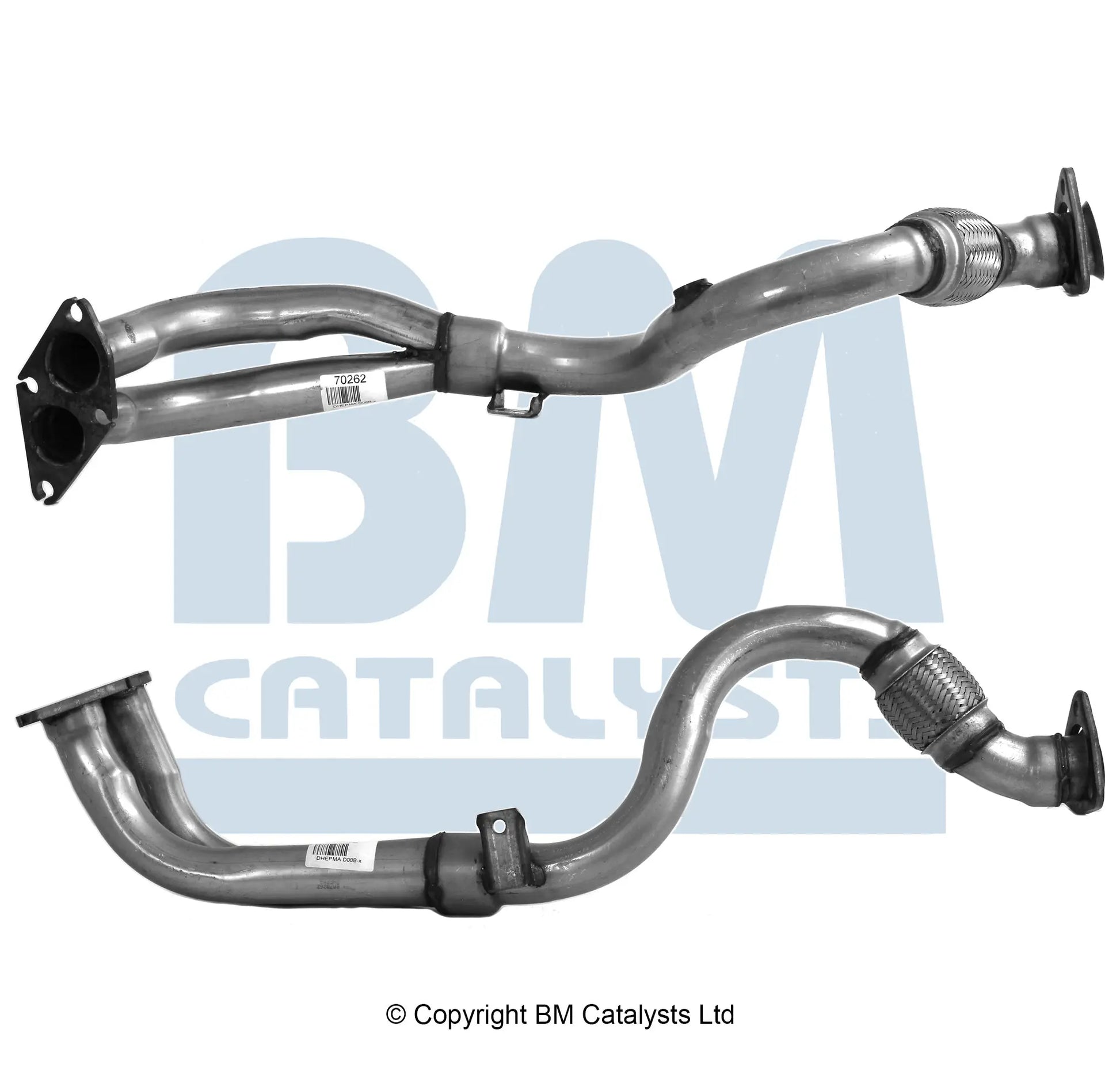 VORDERROHR FÜR VOLKSWAGEN GOLF 1.6L BENZIN | EURO 2 | OEM: 1H0253087AF BM CATALYSTS