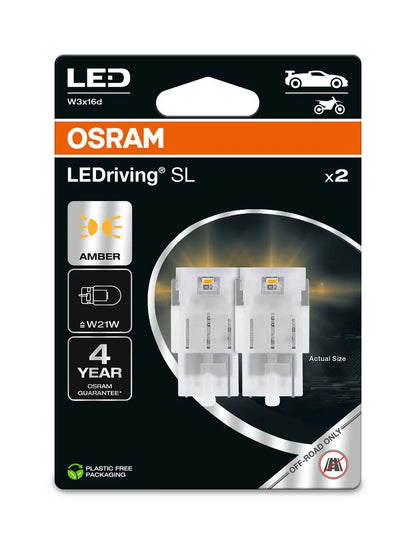W21W LEDriving SL Amber 12V Blister 2 St. OSRAM