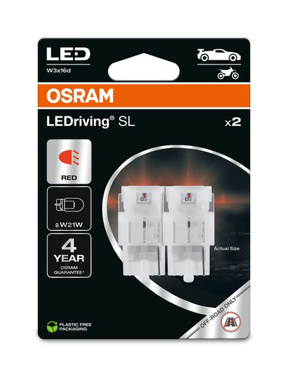 W21W LEDriving SL Red 12V Blister 2 St. OSRAM