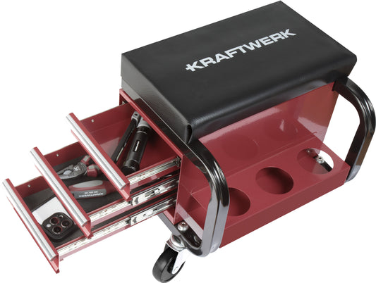 WERKSTATT - ROLLSITZ MIT 3 SCHUBLADEN & SPRAYDOSEN ABLAGE KRAFTWERK