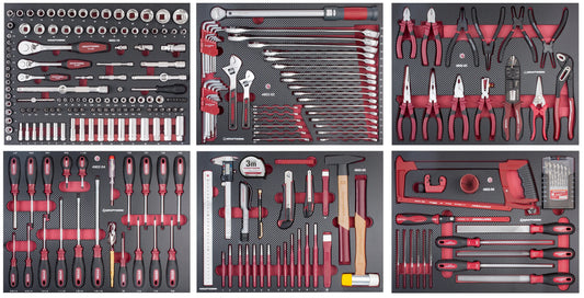 WERKZEUG-SATZ, EVA, 1/4"+ 3/8"+ 1/2", 280-TLG. KRAFTWERK