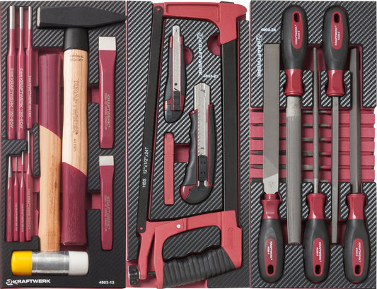 WERKZEUG-SATZ, SCHLAG UND SCHNEIDWERKZEUG MIT FEILEN, 40-TLG KRAFTWERK