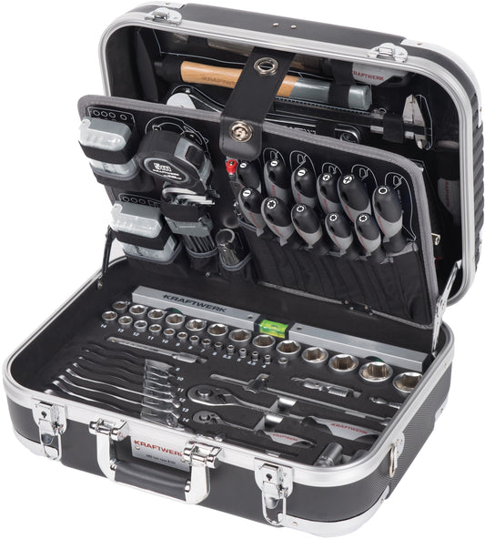 WERKZEUGKOFFER B100, ABS, 1/4" + 1/2", 170 TLG. KRAFTWERK