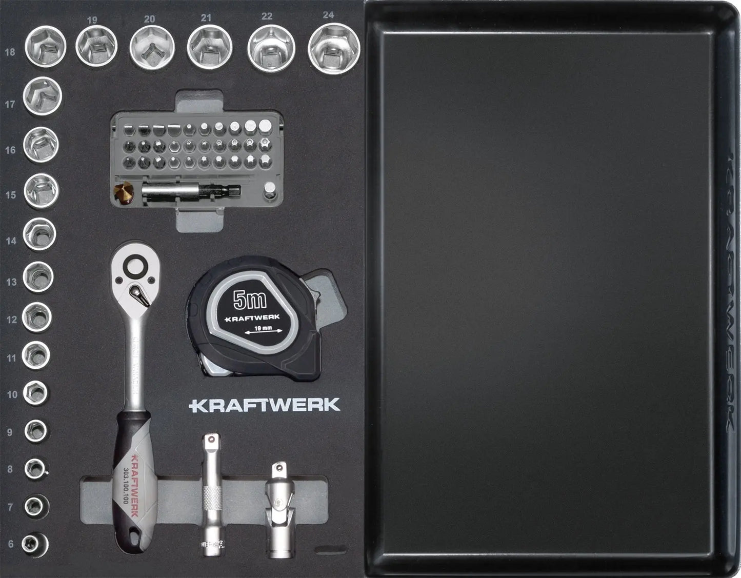 WERKZEUGKOFFER B147, 3/8", 97-TLG. OHNE POWERTOOL KRAFTWERK