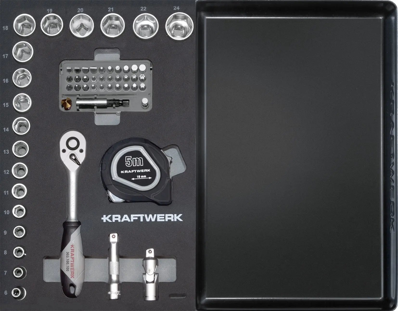 WERKZEUGKOFFER B147, 3/8", 97-TLG. OHNE POWERTOOL KRAFTWERK