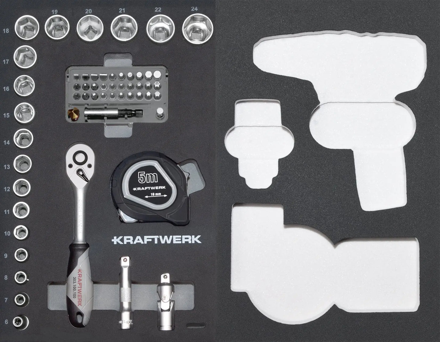 WERKZEUGKOFFER B147, 3/8",97-TLG. OHNE POWERTOOL MIT BOSCH KRAFTWERK PRO LINE