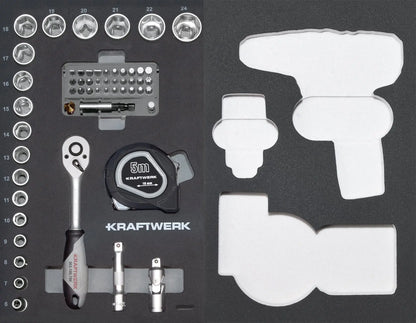 WERKZEUGKOFFER B147, 3/8",97-TLG. OHNE POWERTOOL MIT BOSCH KRAFTWERK PRO LINE