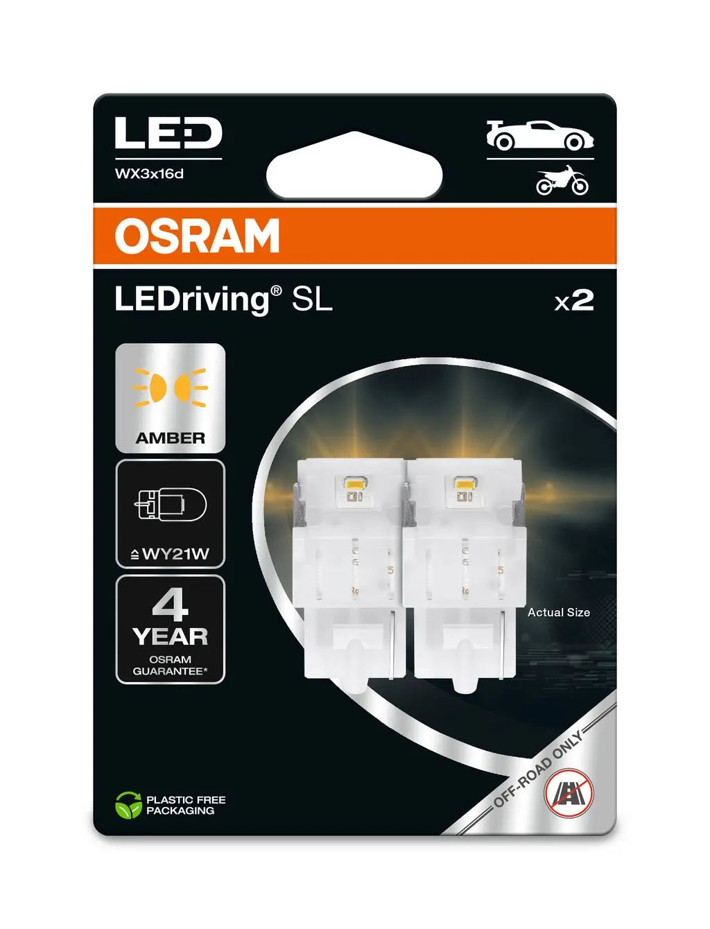 WY21W LEDriving SL Amber 12V Blister 2 St. OSRAM