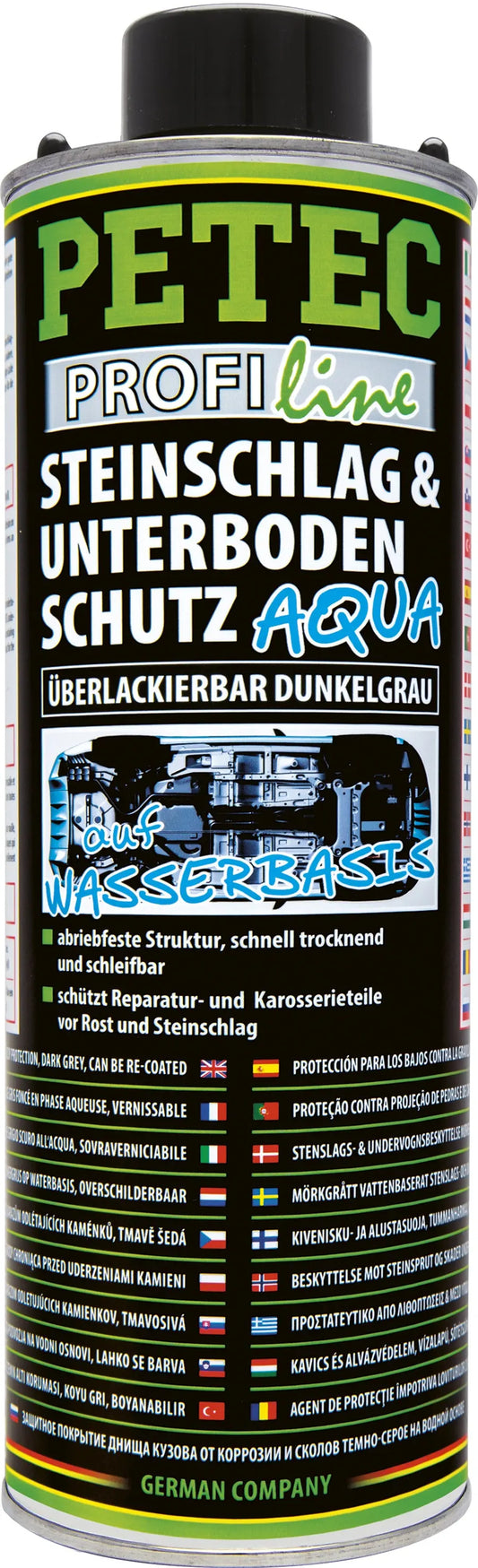 Wasserbasis dunkelgrau - Steinschlag- & Unterbodenschutz AQUA - 1000 ml PETEC