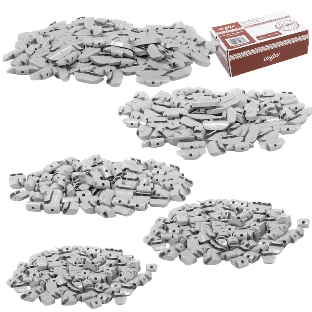 Zinc-Gewichte Set für Stahlfelgen 5-25g Sortiment 500 Stück von MJW