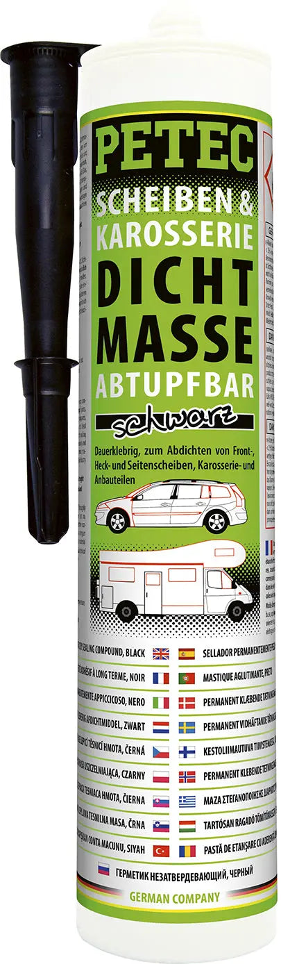 abtupfbar - Scheiben - & Karosseriedichtmasse schwarz - 310 ml PETEC