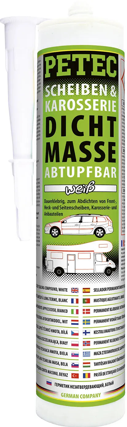 abtupfbar - Scheiben - & Karosseriedichtmasse weiß - 310 ml PETEC