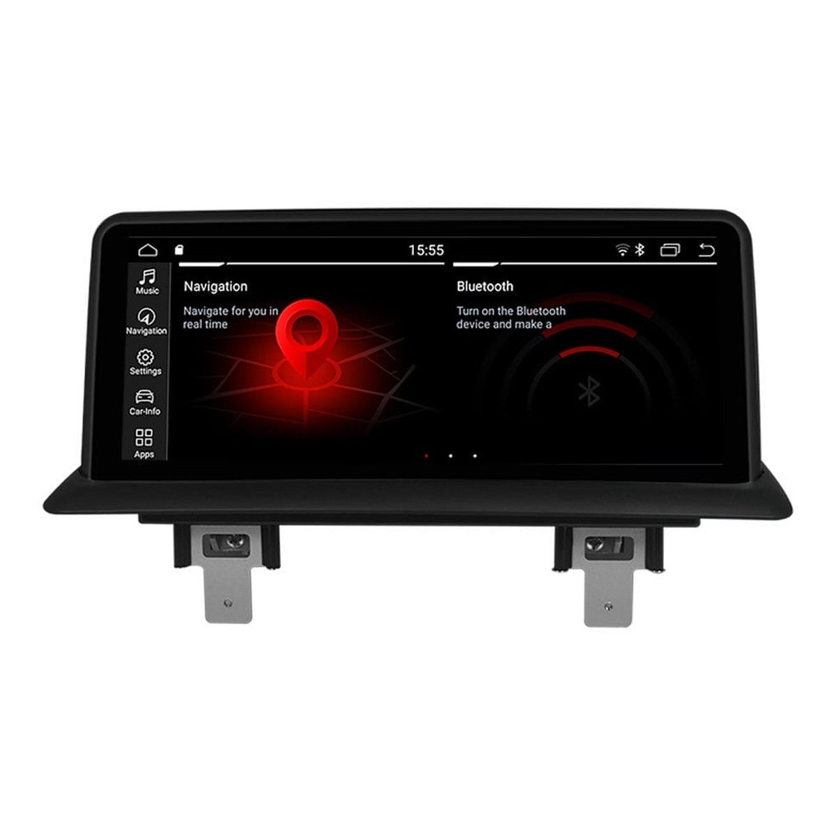 JFSound Android-Autoradio mit Navigation für BMW 1er E81/E82/E87/E88 2005-2012, 10,25-Zoll-Display, SMO - Nahaufnahme 1 aus dem Originalfoto