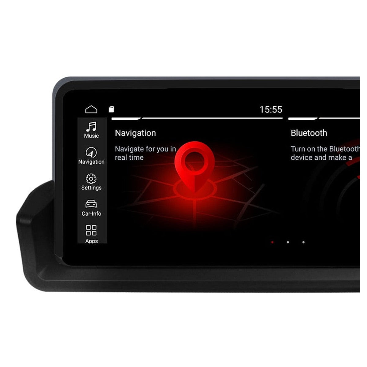JFSound Android-Autoradio mit Navigation für BMW 3er E90/E91/E92/E93 2005-2012, 10,25-Zoll-Display, IDR - Nahaufnahme 2 aus dem Originalfoto