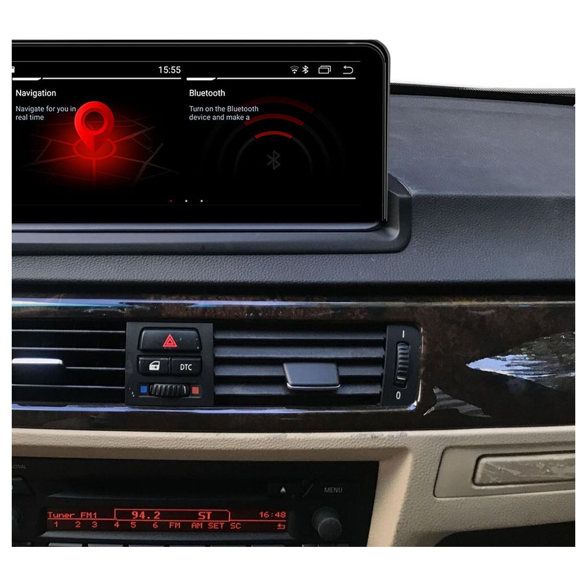 JFSound Android-Autoradio mit Navigation für BMW 3er E90/E91/E92/E93 2005-2012, 12,25-Zoll-Display, IDR - Nahaufnahme 3 aus dem Originalfoto