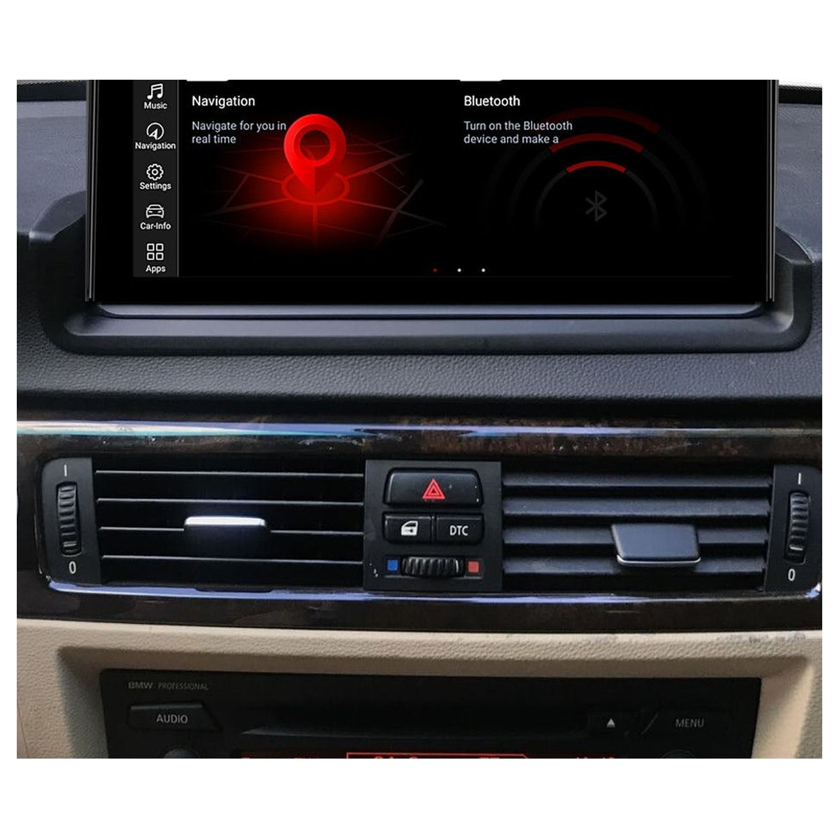 JFSound Android-Autoradio mit Navigation für BMW 3er E90/E91/E92/E93 2005-2012, 12,25-Zoll-Display, IDR - weiterer Originalfoto-Ausschnitt