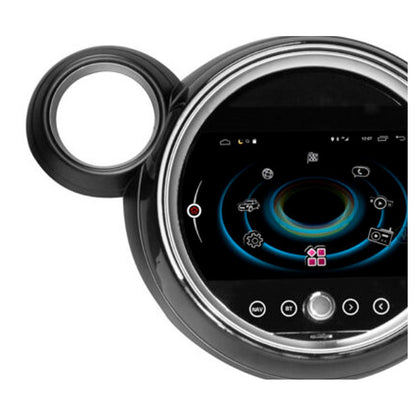 JFSound Android-Autoradio mit Navigation für MINI R60 (2011-2016) Klimabedienung oben, 9-Zoll-Display - Nahaufnahme 2 aus dem Originalfoto