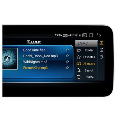 JFSOUND Android-Autoradio für Mercedes A-Klasse, CLA und GLA - Bedienoberfläche im Detail, Ausschnitt des Originalfotos