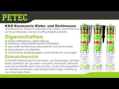 K&D Karosserie Klebe-&Dichtmasse weiß - 310 ml - Kartusche