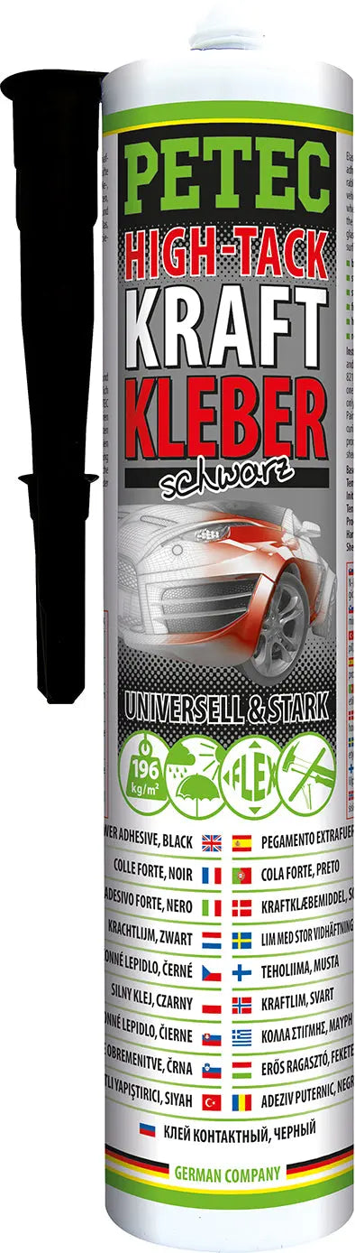 schwarz - Kraftkleber, universell & stark - 290 ml PETEC