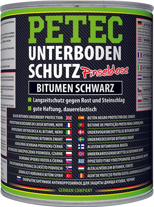 schwarz - Unterbodenschutz Bitumen Pinseldose - 1000 ml PETEC