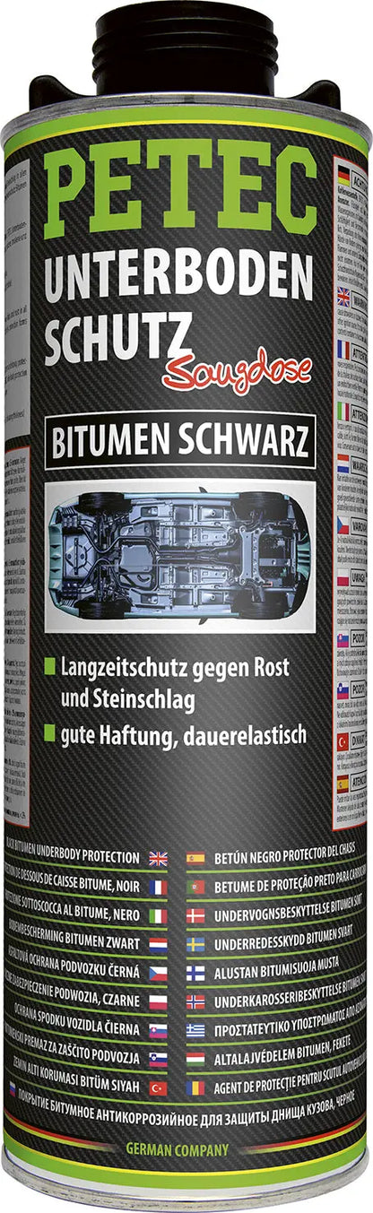 schwarz - Unterbodenschutz Bitumen Saugdose - 1000 ml PETEC