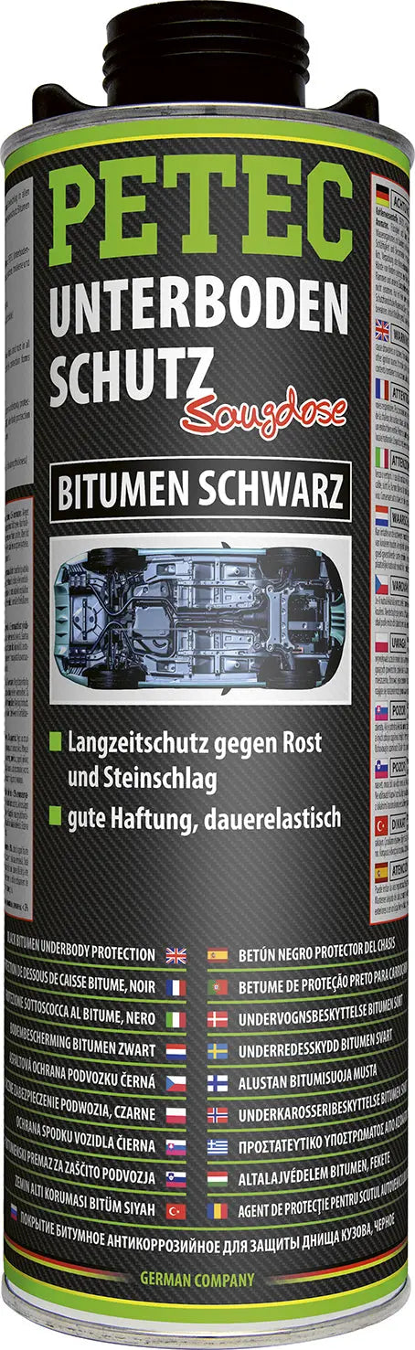 schwarz - Unterbodenschutz Bitumen Saugdose - 1000 ml PETEC