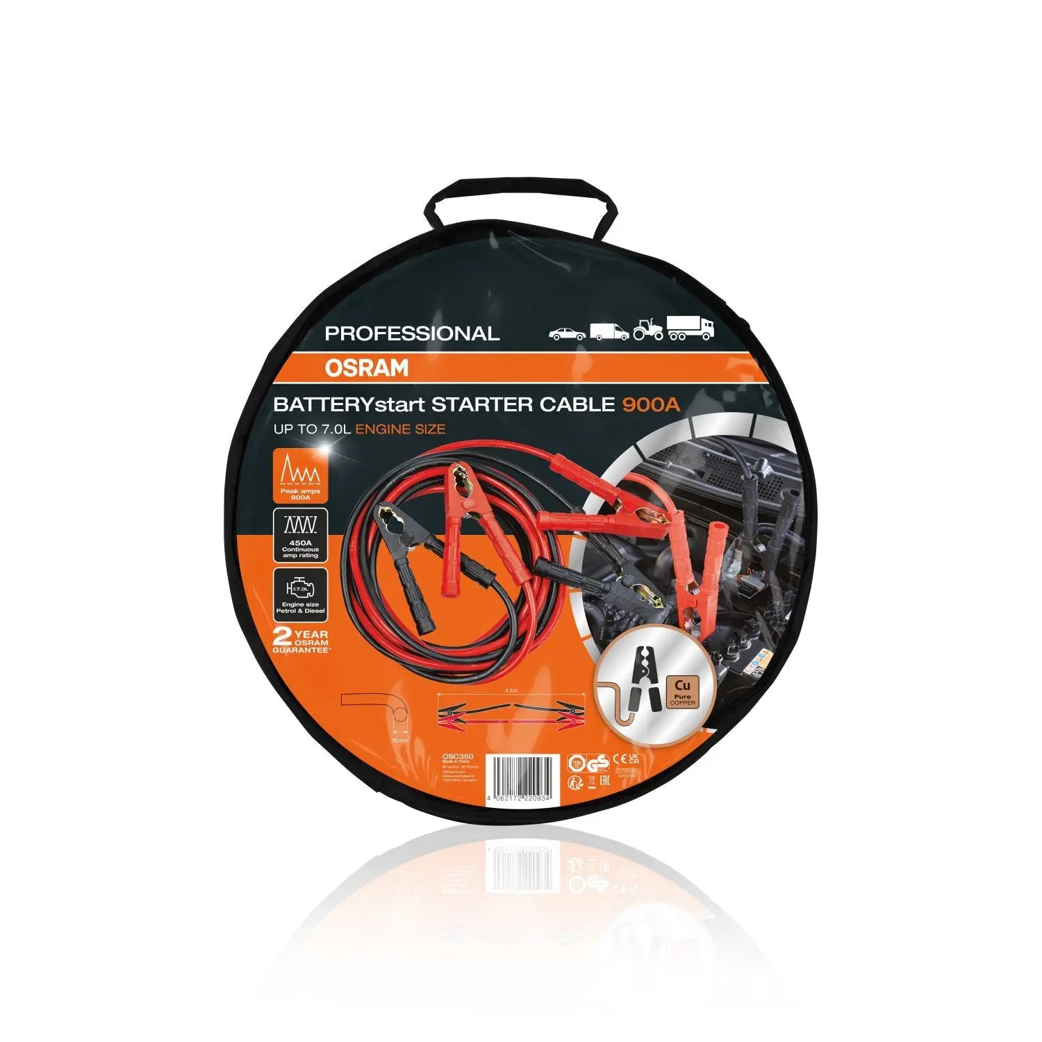 BATTERYstart PRO Batterie Starthilfekabel 900A 1Set OSRAM - Samsuns Group