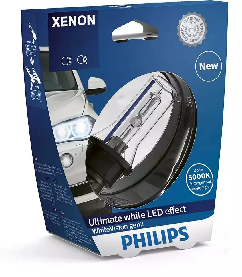 D1S Xenon-Brenner 35W PK32d-2 WhiteVision 5000K 1 St. Philips - Samsuns Group